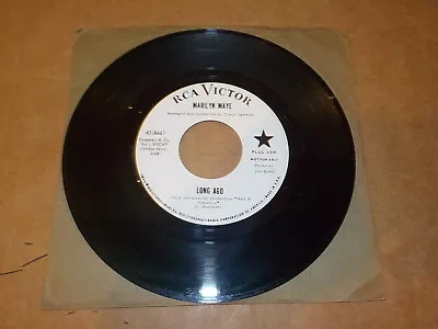 MARILYN MAYE Vinyl 45 Promo Record  Long Ago / A Time To Love  DR80 • $5.99