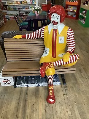 Ronald McDonald With Bench Display Store Lifesize Great Condition • $10000