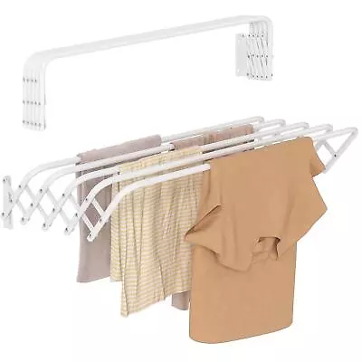 Indoor Folding Wall Mounted Extendible Dryer Rack Dryer Clothes Horse Airer 60cm • £16.95