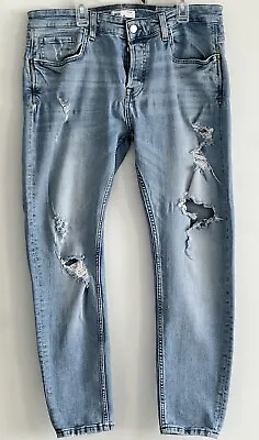 Zara Man Jeans Ripped Size 36 Slim Fit • $20