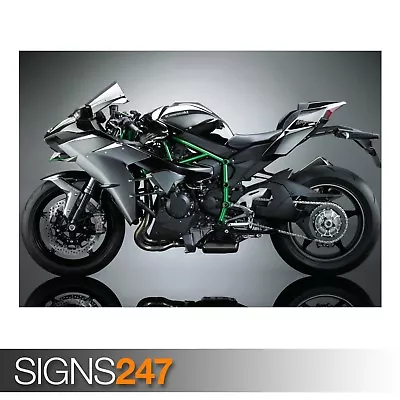 KAWASAKI NINJA H2 (AE173) - Photo Picture Poster Print Art A0 A1 A2 A3 A4 • £7.95