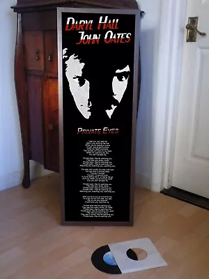 Daryl Hall And John Oates Private Eyes Poster Lyric Sheet Out Of Touch • £18.99