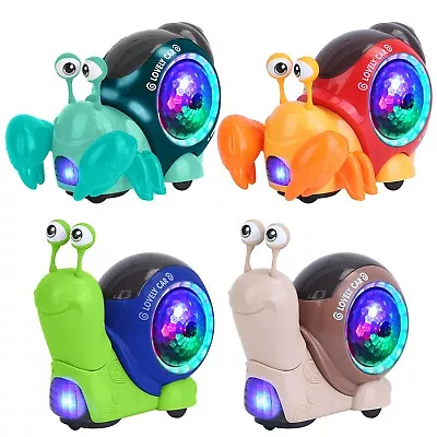 Infant Crawling Crab / Snail Baby Toy W/ Music Light Dancing Early Learning Toys • $12.24