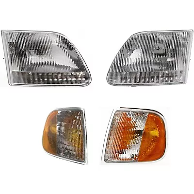 Headlights With Corner Light Set For 1997-2003 Ford F-150 97-02 Expedition 4-pcs • $66.25