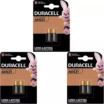 6 X DURACELL MN21 A23 K23A LRV08 Alkaline Battery 12v • £7.95