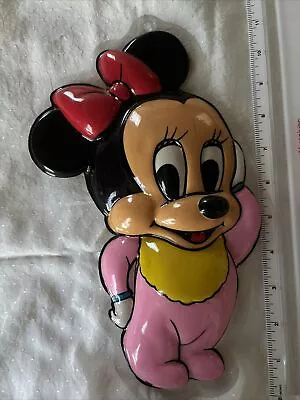 Baby Minnie Mouse Plastic Cake Topper Decoration Lays Flat Vintage DISNEY • $20