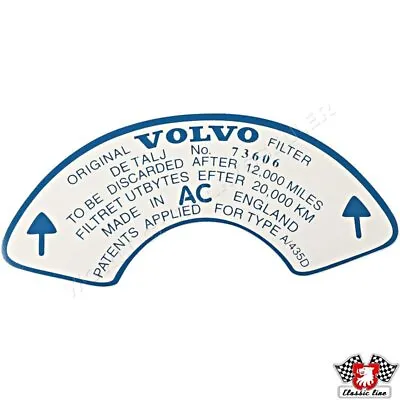 JP Sticker For VOLVO P 122 S Amazon 1800 2200 Pv 544 59-71 • $7.49