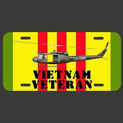 License Plate Vietnam Veteran Helicopter Standard Automobile Size • $15.94