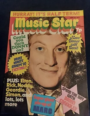 Rare MUSIC STAR Magazine 2 JUNE 1973 Slade Elton Geordie Simon Turner Marc Bolan • £15