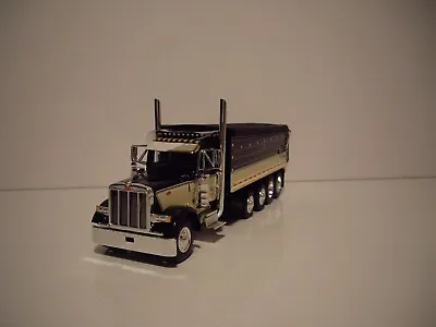 Dcp First Gear 1/64 Black&cream Quad-axle Pete 379 With Mac Dump Truck Body • $129.99