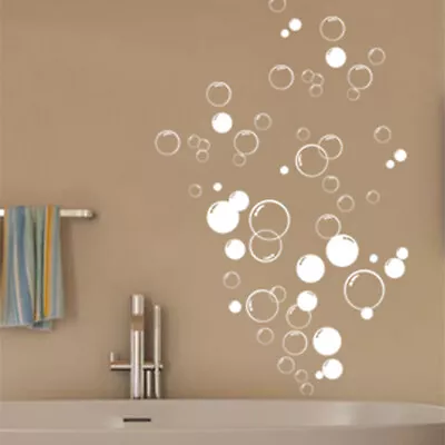 £3.99 • Buy 90x Bubbles Stickers Bathroom Wall Shower Door, DIY Wall Sticker HIGH QUALITY