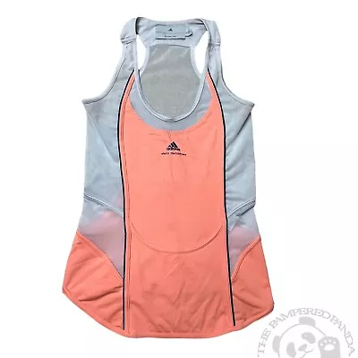 Y2K Adidas Stella McCartney Barricade Tank Orange Moisture Wicking Women Size XS • $19.73