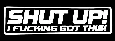 Shut Up I F#cking Got This Decal Sticker Funny Drift Fits Vw Honda JDM Lowered • $3.95