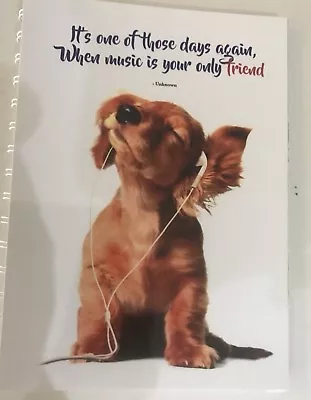 2024-2025 Financial Year Diary Dog With Music QUOTE A5 WEEK TO VIEW • $14.97