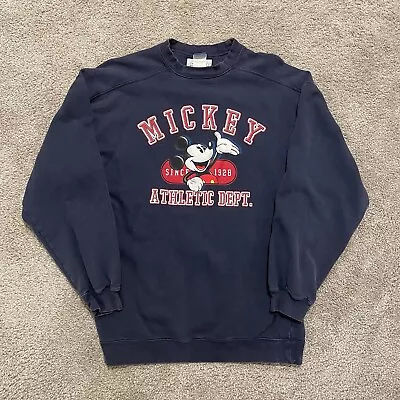 Vintage Disney Mickey Mouse Athletic Department Pullover Crewneck Sweatshirt L • $30