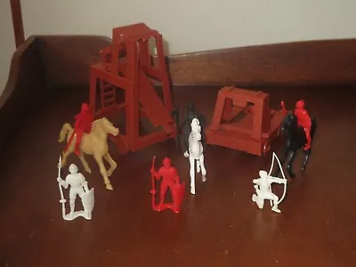 Vintage MPC Medieval Knights Figures Horses Siege Tower & Catapult • $24.99