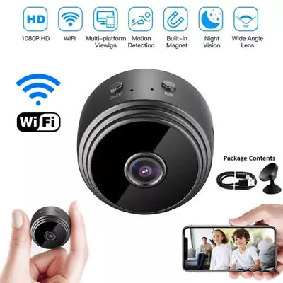 Mini Wireless Hidden Spy Camera Wifi IP Home Security 1080P HD Night Vision Cam • $23.69