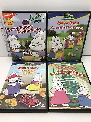 Lot Of 4 Max And Ruby DVDs Fireman Max Berry Bunny Easter Christmas Nick Jr. • $22