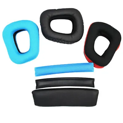 Sponge Ear Pads Cushion Cover Earmuffs For Logitech G35 G930 G430 Headphone • £6.12