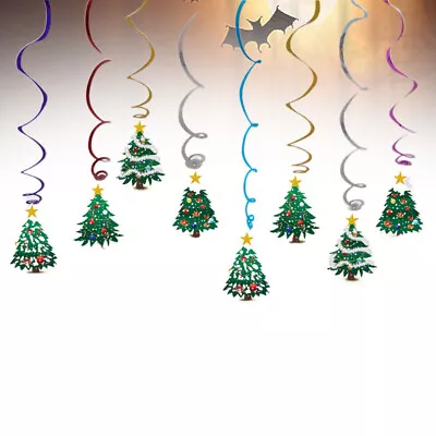  M Christmas Hanging Decoration Party Whirl Foil Decorations • $7.65