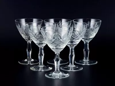 Wien Antik Lyngby Glas Denmark Vintage Set Of Six Sherry Glasses. • $250