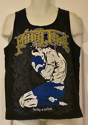 Born To Be Muay Thai Sleeveless Tank Top Sports Gym L 100% Cotton • $25