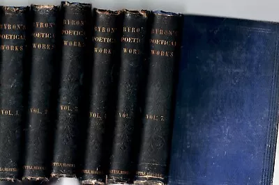 1852 6 Volumes Poetry Lord Byron Bride Abydos Deformed Transformed Vampires Gift • £17.28