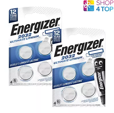 8 Energizer CR2032 Ultimate Lithium Batteries 4BL 3V Coin Cell Exp 2034 New • $17.82