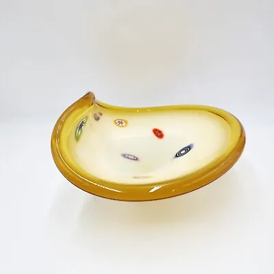 Vintage Murano Glass Bowl Atomic Space Age Bowl Murrines Millefiori Art Glass • $124.99