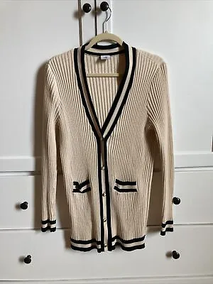 CAbi Radcliffe Cardigan #5458- Medium . Yacht Tennis Match English Summer Vibe • $15.50