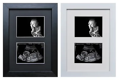 12 Week Ultrasound Baby Scan 1st Photo 2 Aperture Frame - Baby Shower Gift Idea • £10.95