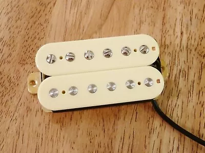 Vintage Output Neck Humbucker Pickup Ivory Alnico 2 Magnets Four Conductor Wired • $23.99