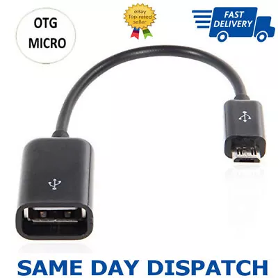 Micro USB Male Host To USB Female OTG Adapter Cable For Android Phones Tablet PC • £3.75