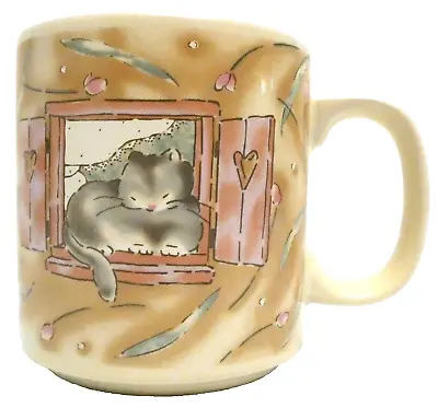 Michel & Company Cat Sleeping In Window Coffee Cup Mug W/ Box New • $17.99