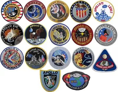 Nasa Apollo Mission Patches Embroidered Badges Sew On/Iron On  • £3.99