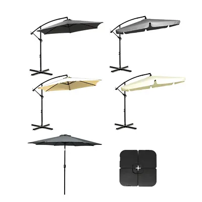 Mountview 3M Outdoor Umbrella Cantilever Base Stand Garden Patio Beach Umbrellas • $110.99