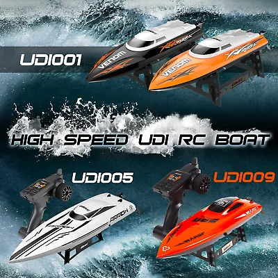 UDI RC Boat 2.4GHz Electric High Speed Remote Control Racing Boat For Adult Kids • $149.98