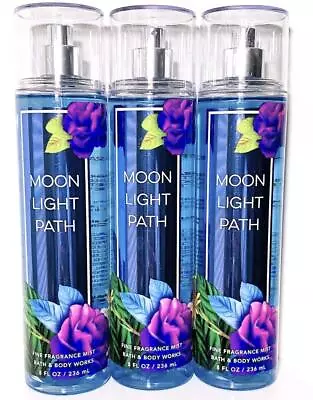 3 Bath & Body Works MOONLIGHT PATH Fine Fragrance Mist Spray 8 Oz • $46