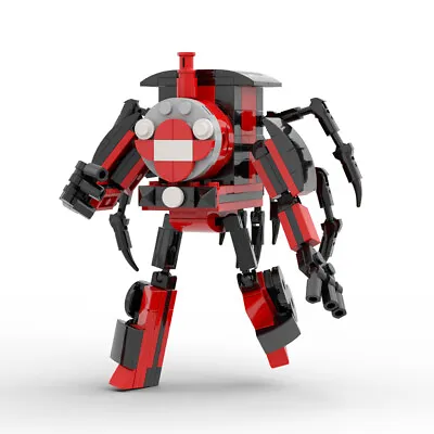 YOUFOY Black-red Spider Train Mech Warrior 199 Pieces Building Toys Set MOC • $22.07