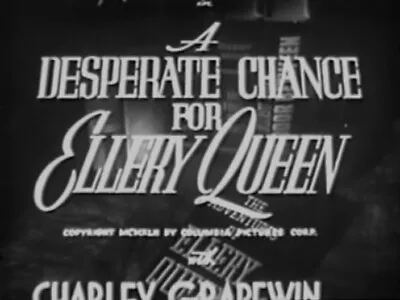 A Desperate Chance For Ellery Queen (1942) Dvd William Gargan Margaret Lindsay • $13.99