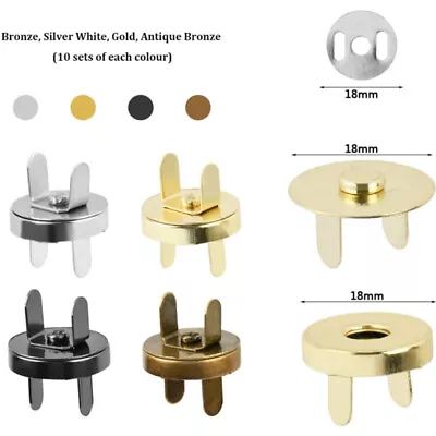 40Sets Magnetic Purse Snap Clasps Button/Great For Closure Purse Handbag 14/18mm • $16.29