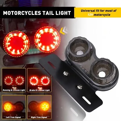 Motocycle Taillight Integrate LED Brake Turn Signal Lamp W/License Plate Bracket • $19.94