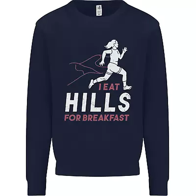 Hills Running Marathon Cross Country Runner Kids Sweatshirt Jumper • $35.85