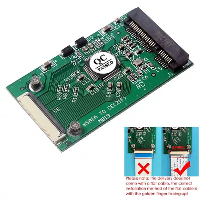 Mini MSATA PCI-E 1.8  SSD To 40 Pin ZIF CE Cable Adapter Converter Card • $10.98