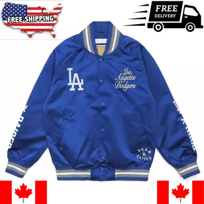 Los Angeles Born Raised Dodgers Post Season Bomber Blue Varsity Vintage Jacket • $109.99