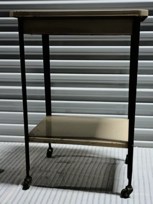 $55 • Buy Vintage Rolling Kitchen Utility Cart 1900s-1940s 2 Shelves