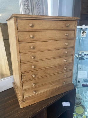 £295 • Buy C.1900 Antique Pitch Pine Specimen/Collectors Chest