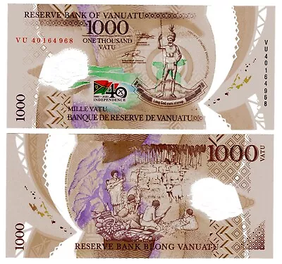 VANUATU P-21a 1000 Vatu 2020 UNC Polymer Conmemorative • $25