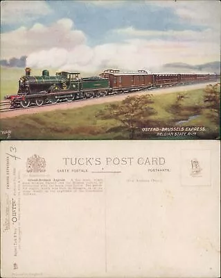 Ostend Brussels Express Belgian State Railways Tucks Oilette 9329 Famous Express • £5.10