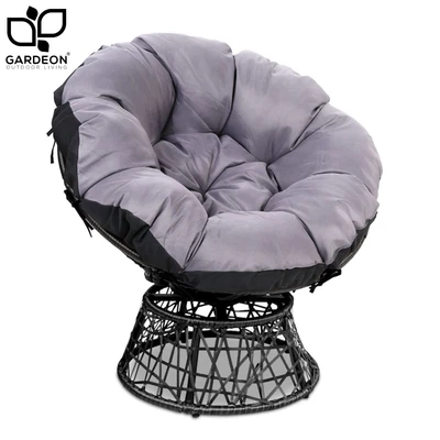 $187.99 • Buy Gardeon Outdoor Papasan Chairs Lounge Setting Patio Furniture Wicker Black